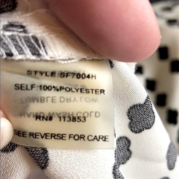 L BRIXON IVY SCOOP NECK BLACK & CREAM PULL OVER BLOUSE 3/4 LOOSE Sleeve… - Picture 13 of 13